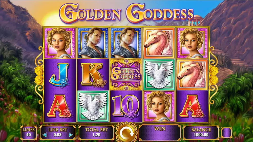 Golden Goddess slot reels preview